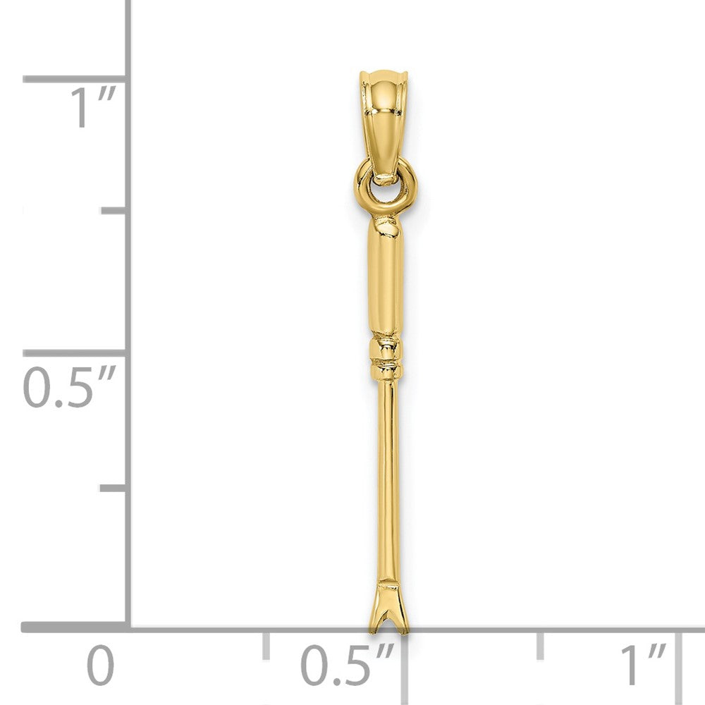 10K Gelbgold 10K 3-d Weeding Garden Tool Charm
