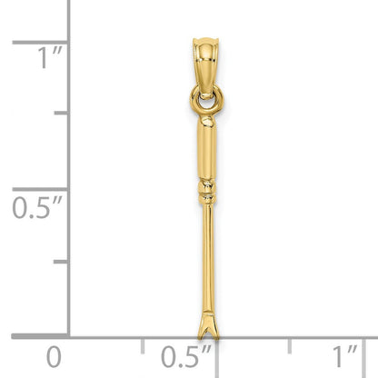 10K Gelbgold 10K 3-d Weeding Garden Tool Charm