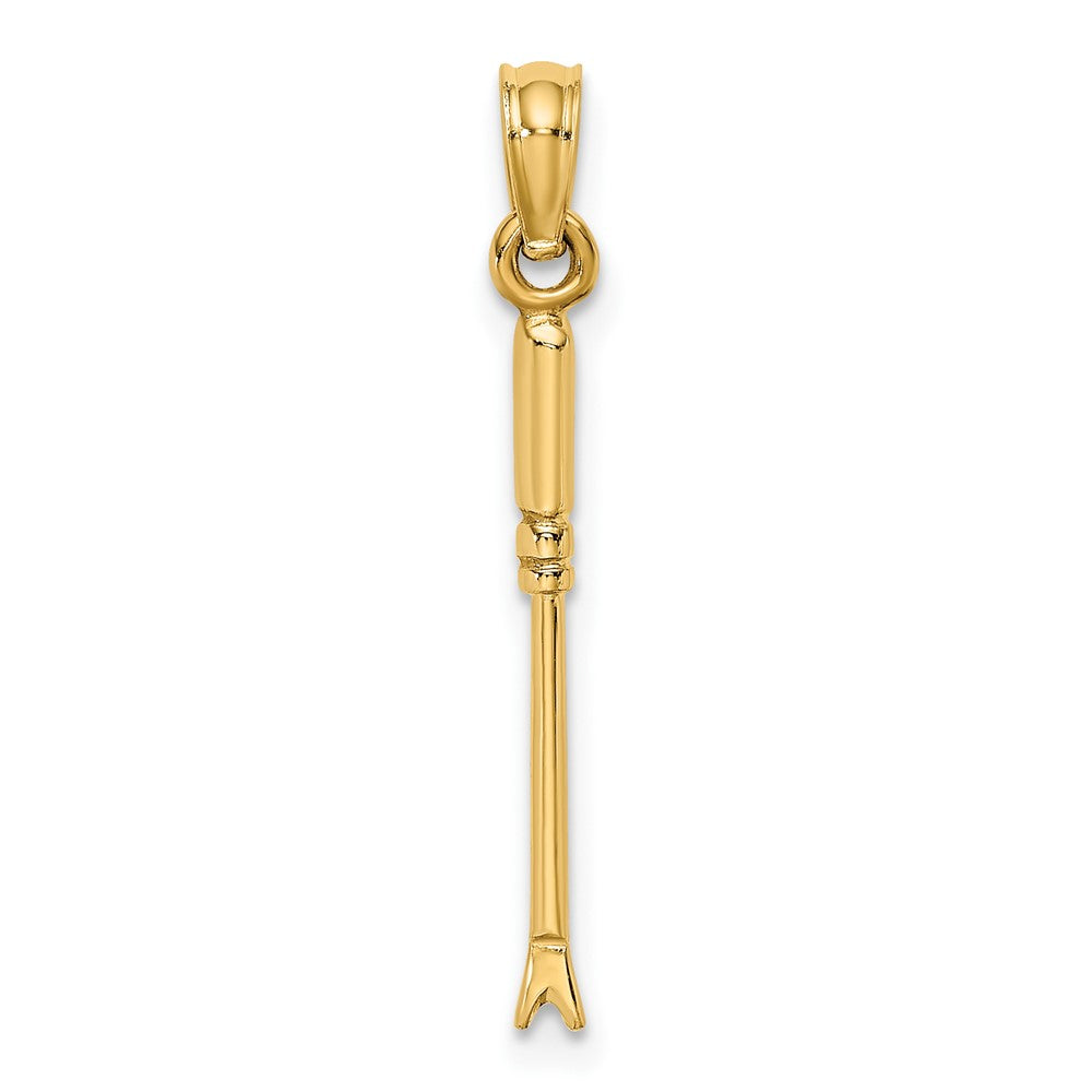 10K Gelbgold 10K 3-d Weeding Garden Tool Charm