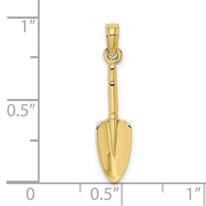 10K Gelbgold 10K 3-d Trowel Garden Tool Charm