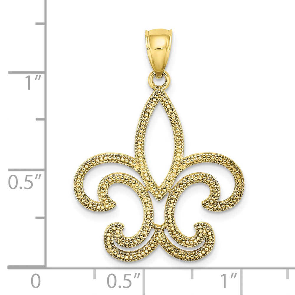 10K Gelbgold Fleur De Lis Anhänger