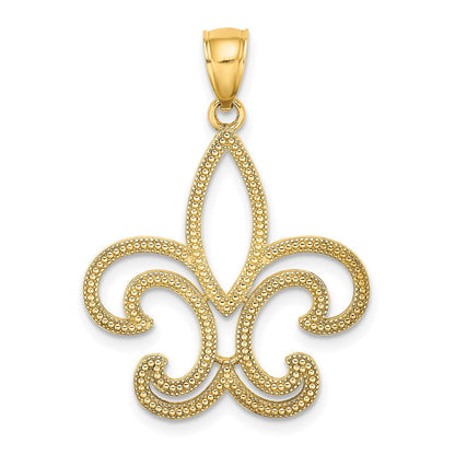 10K Gelbgold Fleur De Lis Anhänger