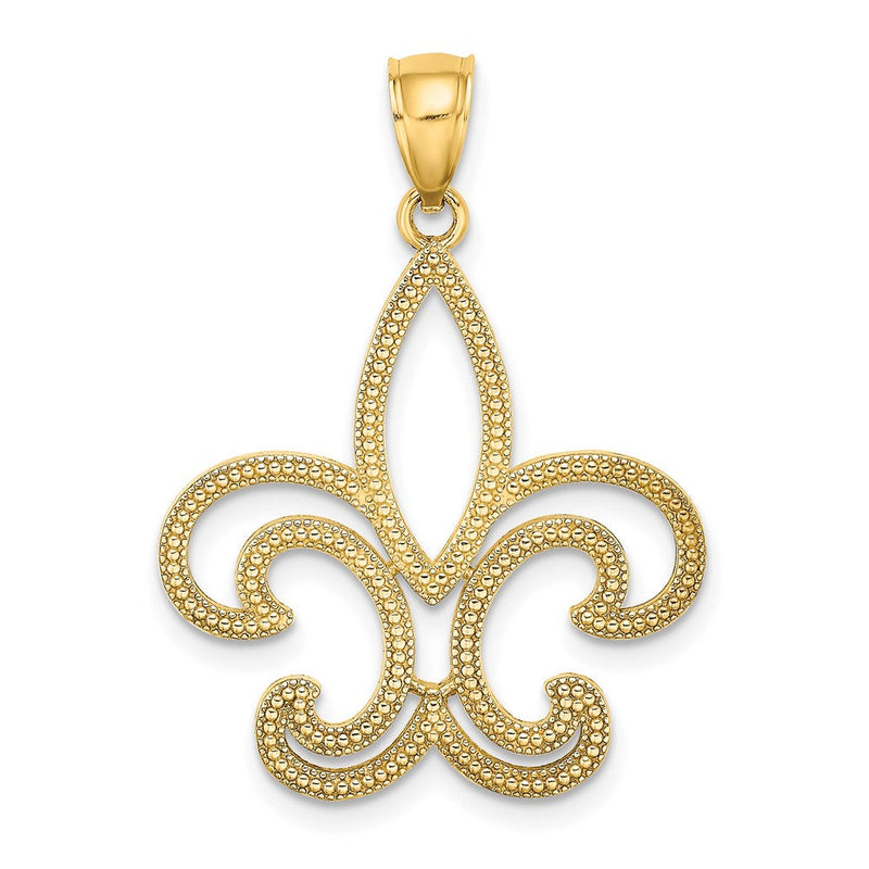 10K Gelbgold Fleur De Lis Anhänger