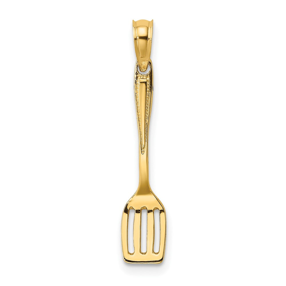 10K Gelbgold 10K 3-d Poliert Spatula Charm