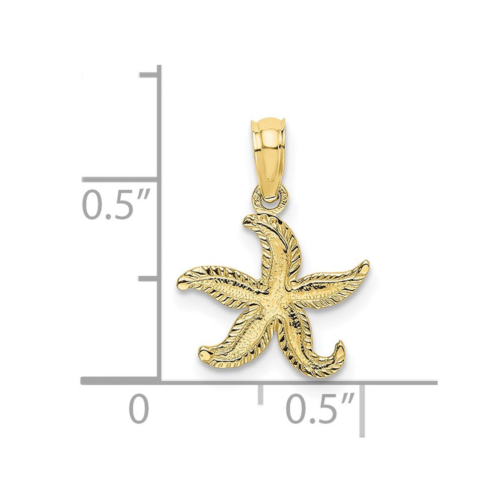 10K Gelbgold 10K Flach Seestern Charm