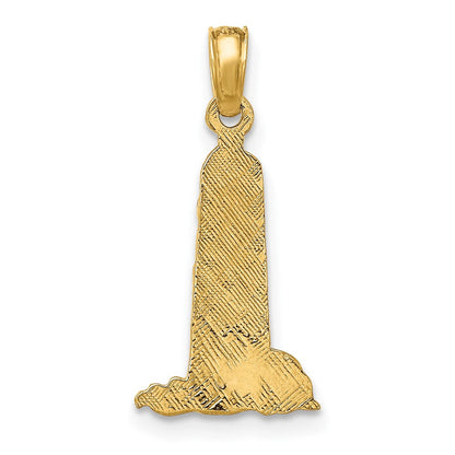 10K Gelbgold 10K Klein Leuchtturm mit Building Charm