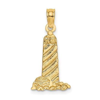10K Gelbgold 10K Klein Leuchtturm mit Building Charm
