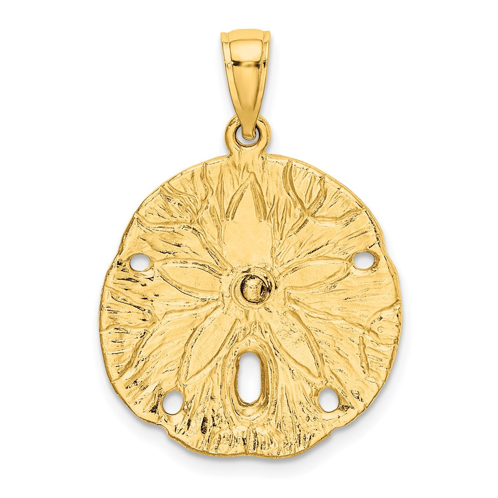10K Gelbgold 10K Sand Dollar mit Seestern Charm