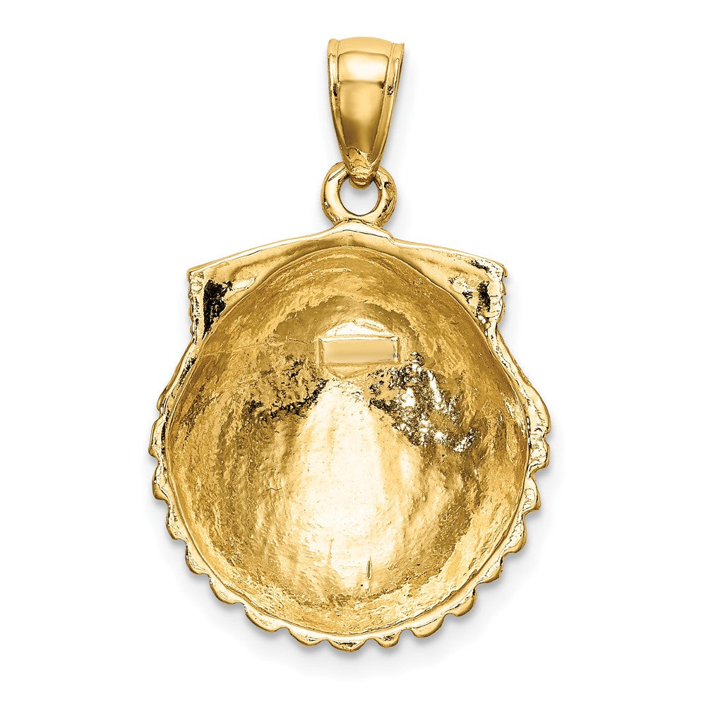 10K Gelbgold 10K 2-d Muschel Charm