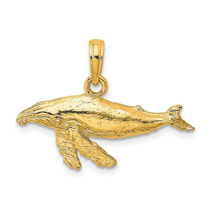 10K Gelbgold 10K 2-d Wal Charm