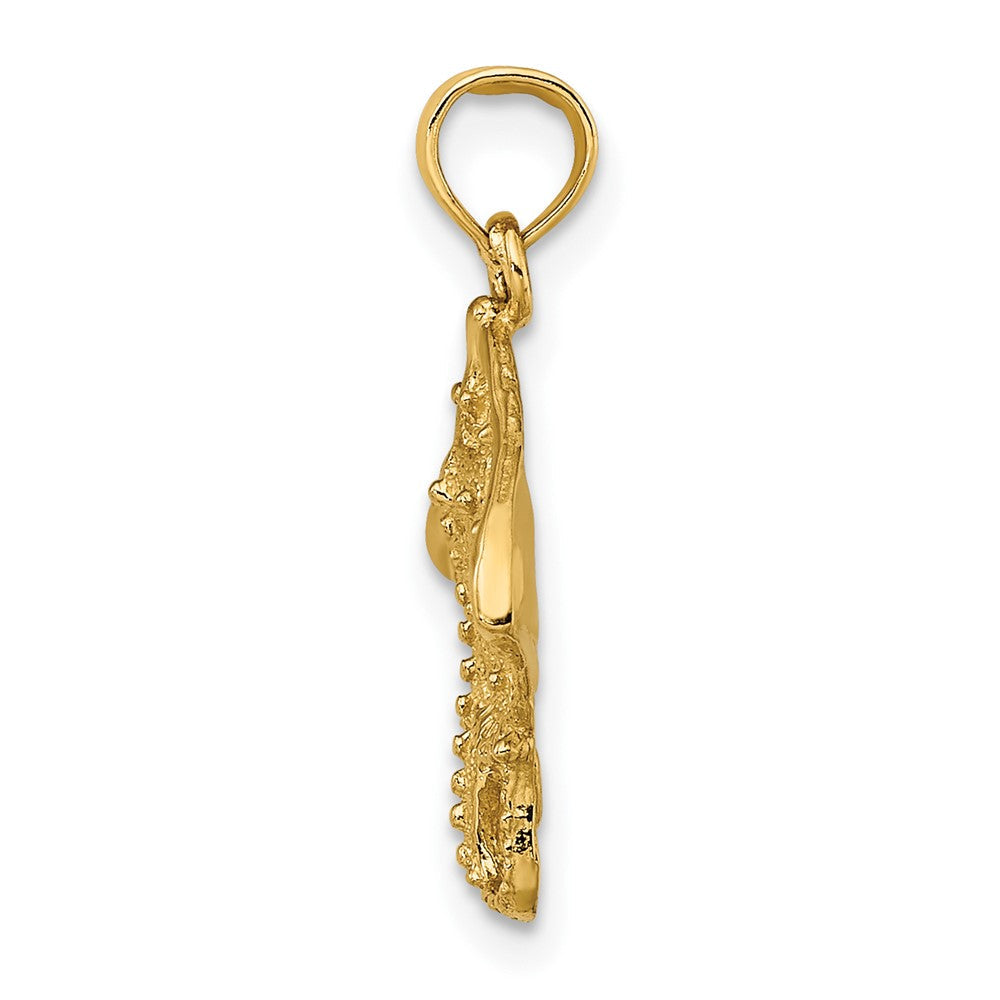 10K Gelbgold 10K 2-d Stingray Charm