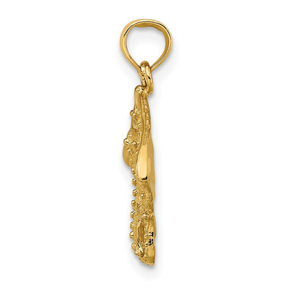 10K Gelbgold 10K 2-d Stingray Charm