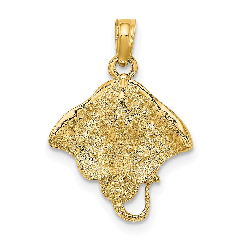 10K Gelbgold 10K 2-d Stingray Charm