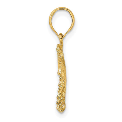 10K Gelbgold 10K 2-d Stingray Charm