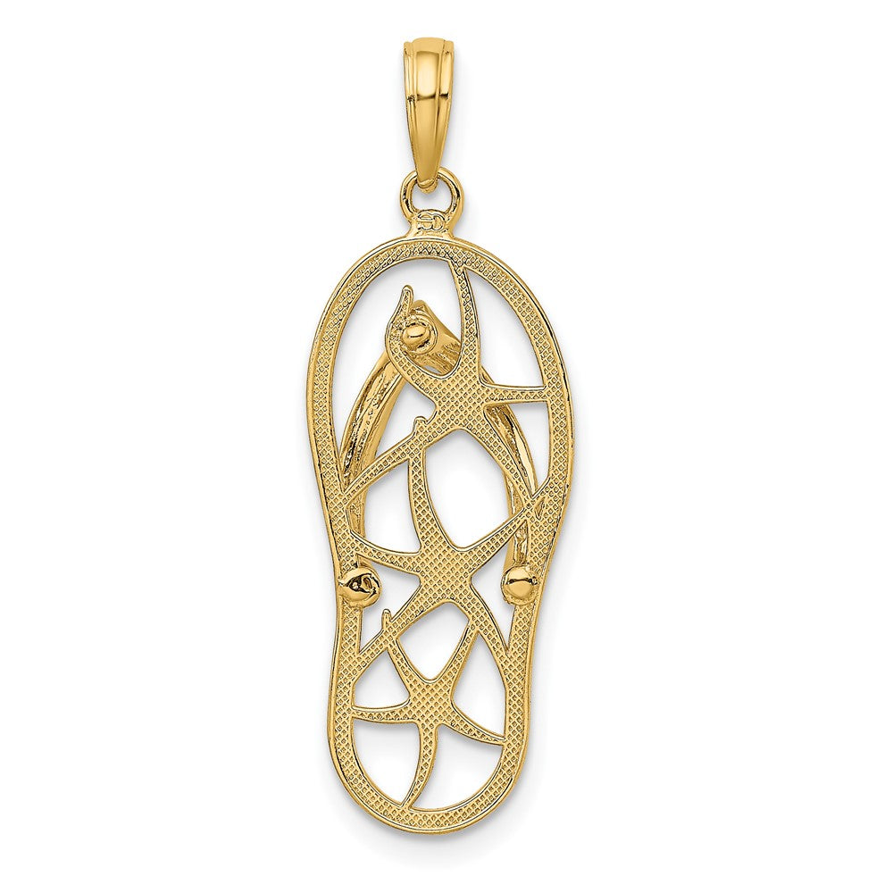 10K Gelbgold 10K Multi Seestern Flip-flop Charm