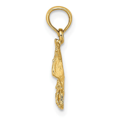 10K Gelbgold 10K 2-d Stingray Charm