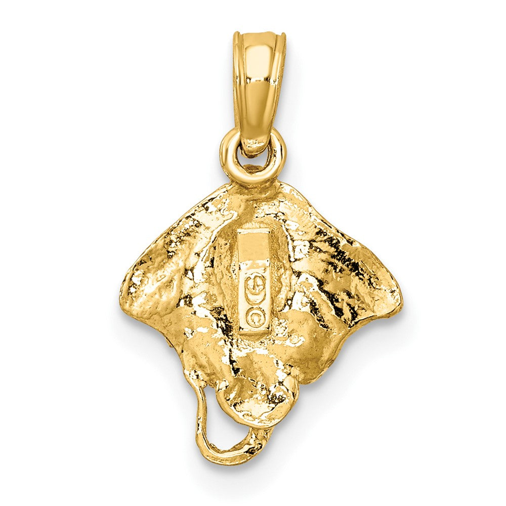 10K Gelbgold 10K 2-d Stingray Charm