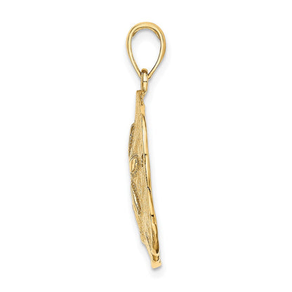 10K Gelbgold 10K Poliert Sand Dollar Charm