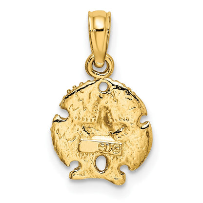 10K Gelbgold 10K Sand Dollar mit Stern