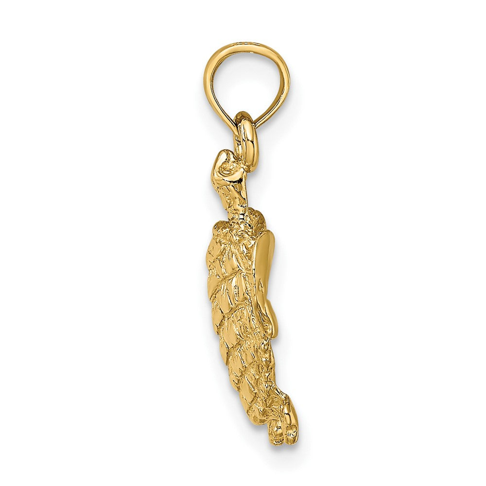 10K Gelbgold 10K Strukturiert Meer Schildkröte Charm