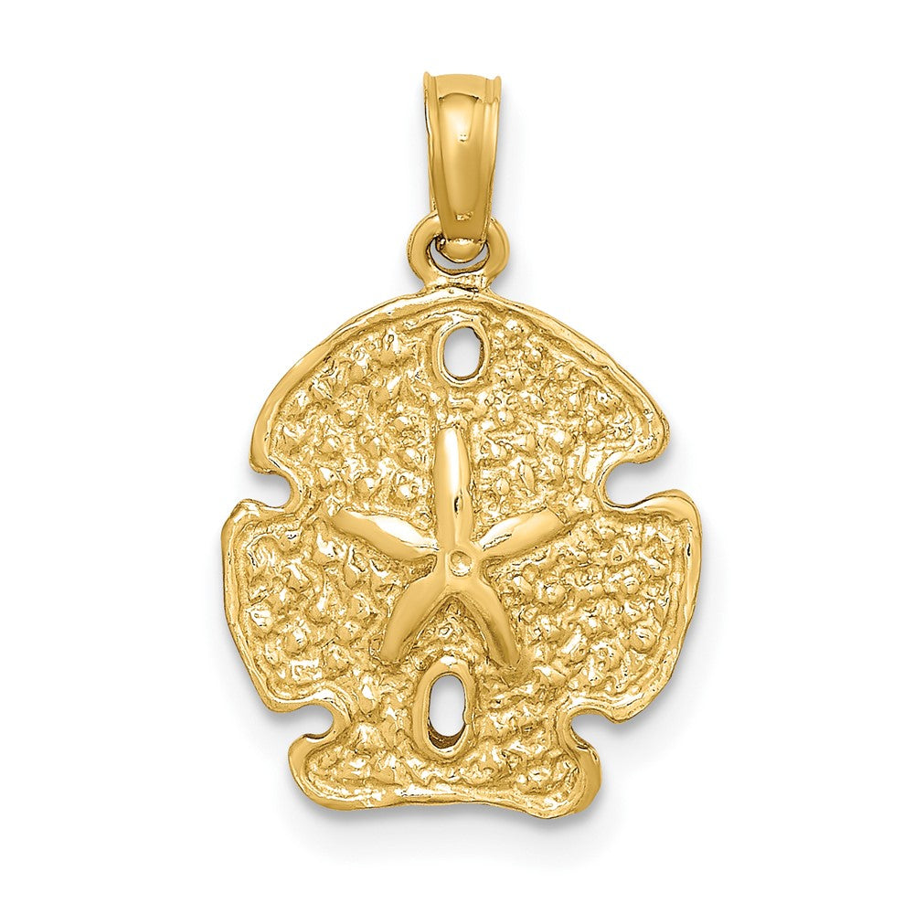 10K Gelbgold 10K Poliert Sand Dollar Charm