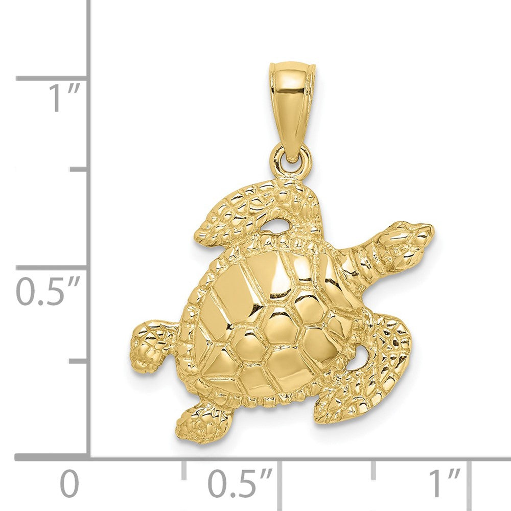 10K Gelbgold 10K Schildkröte Anhänger