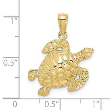 10K Gelbgold 10K Schildkröte Anhänger