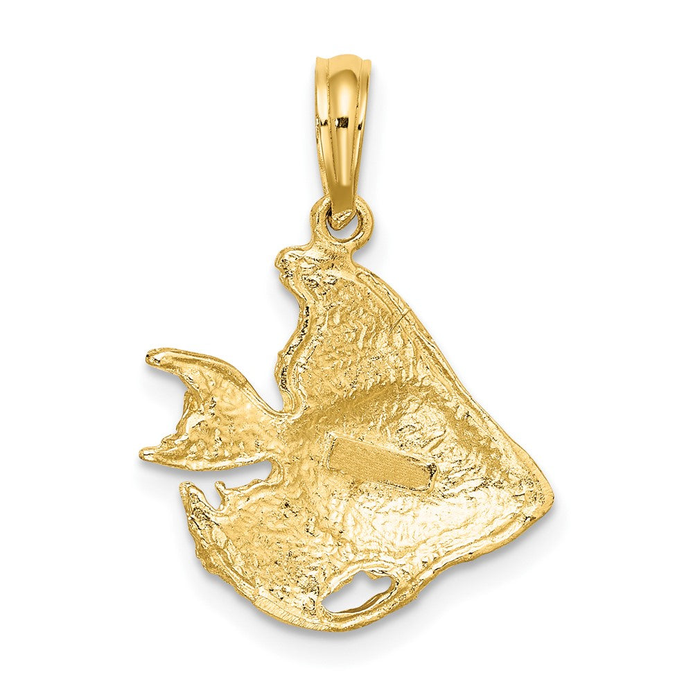 10K Gelbgold 10K Strukturiert Fisch Charm