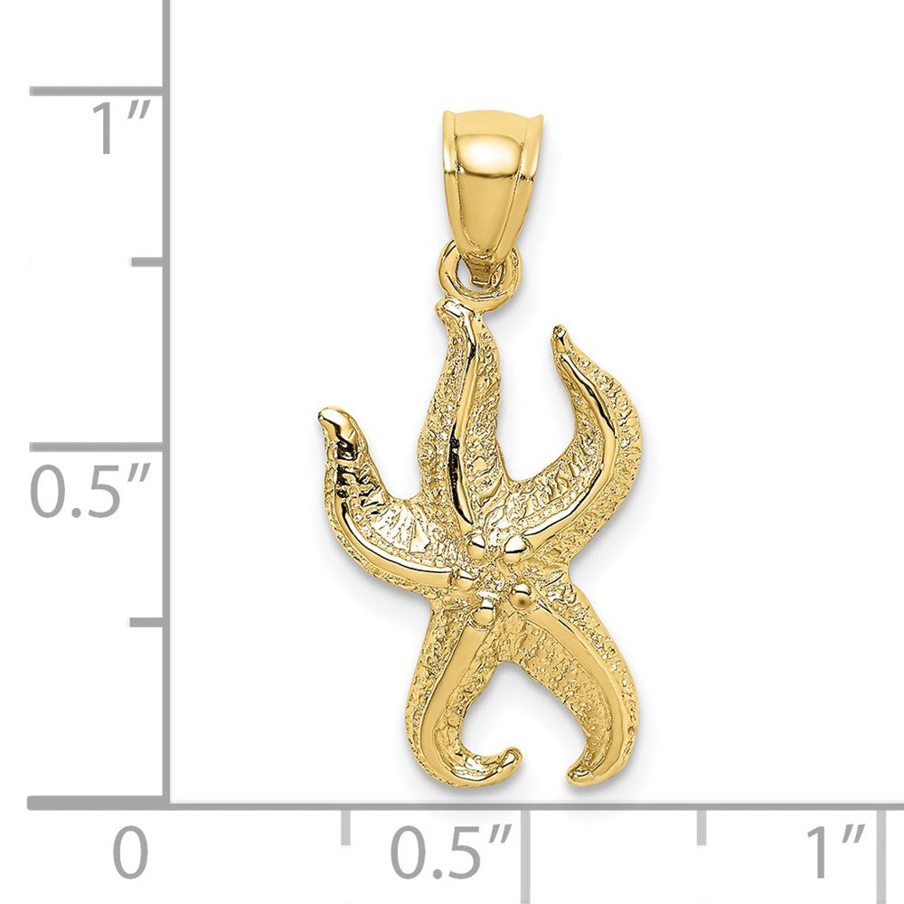 10K Gelbgold 10K Strukturiert Seestern Charm
