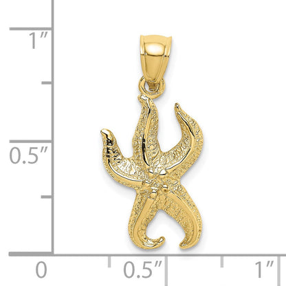 10K Gelbgold 10K Strukturiert Seestern Charm
