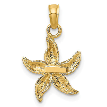 10K Gelbgold 10K Strukturiert Seestern Charm