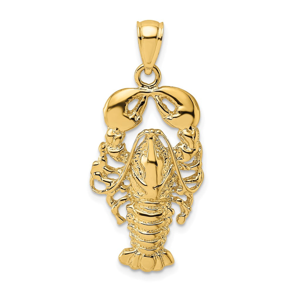 10K Gelbgold 10K 2-d Strukturiert Maine Karabiner Charm
