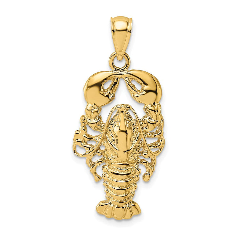 10K Gelbgold 10K 2-d Strukturiert Maine Karabiner Charm