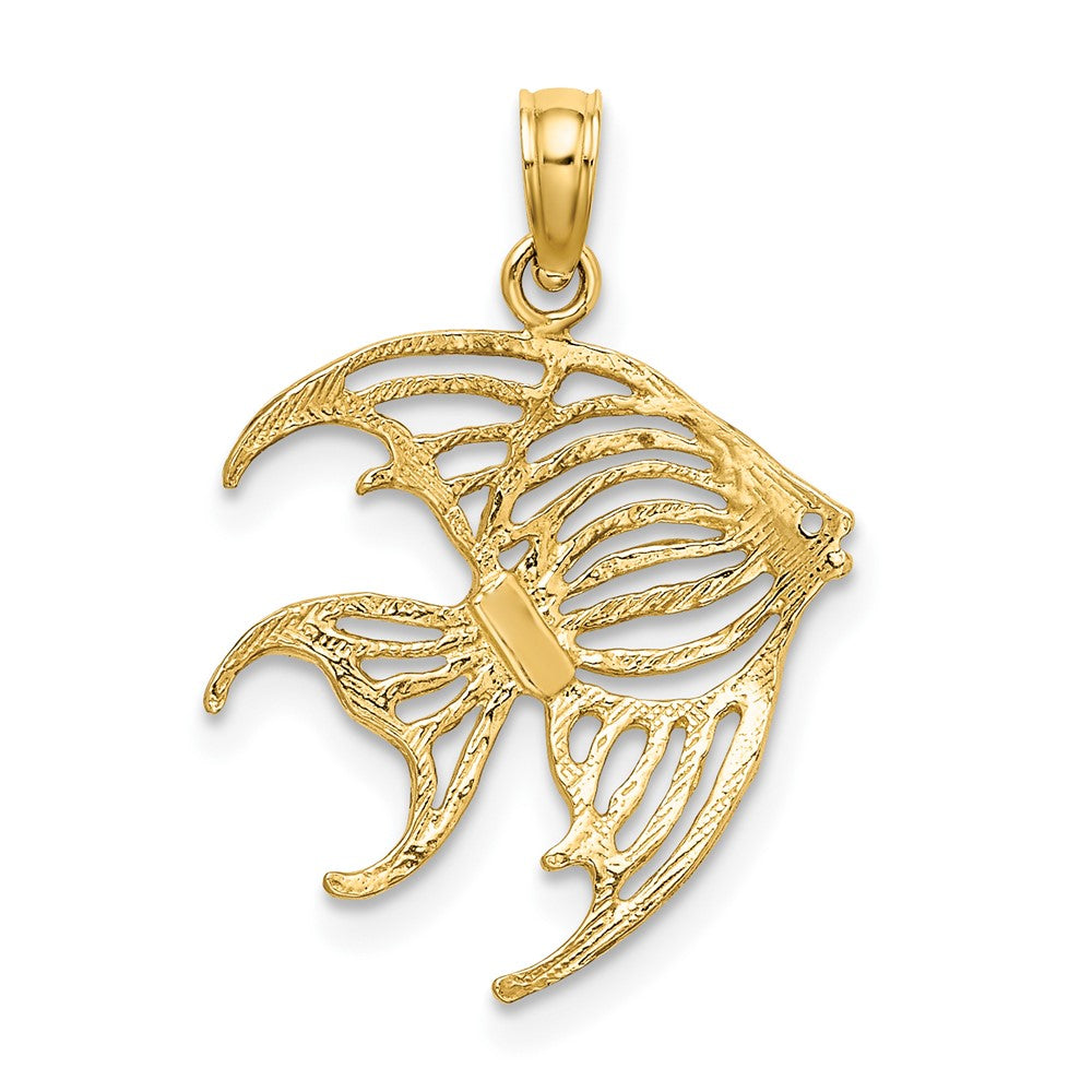 10K Gelbgold 10K Ausgeschnitten Kaiserfisch Charm