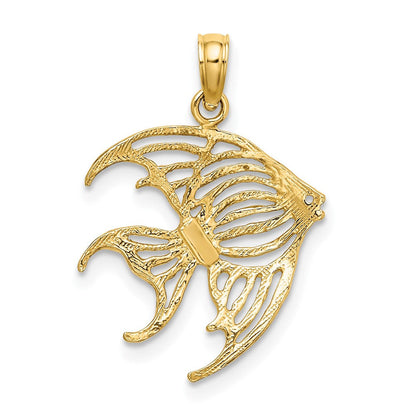 10K Gelbgold 10K Ausgeschnitten Kaiserfisch Charm