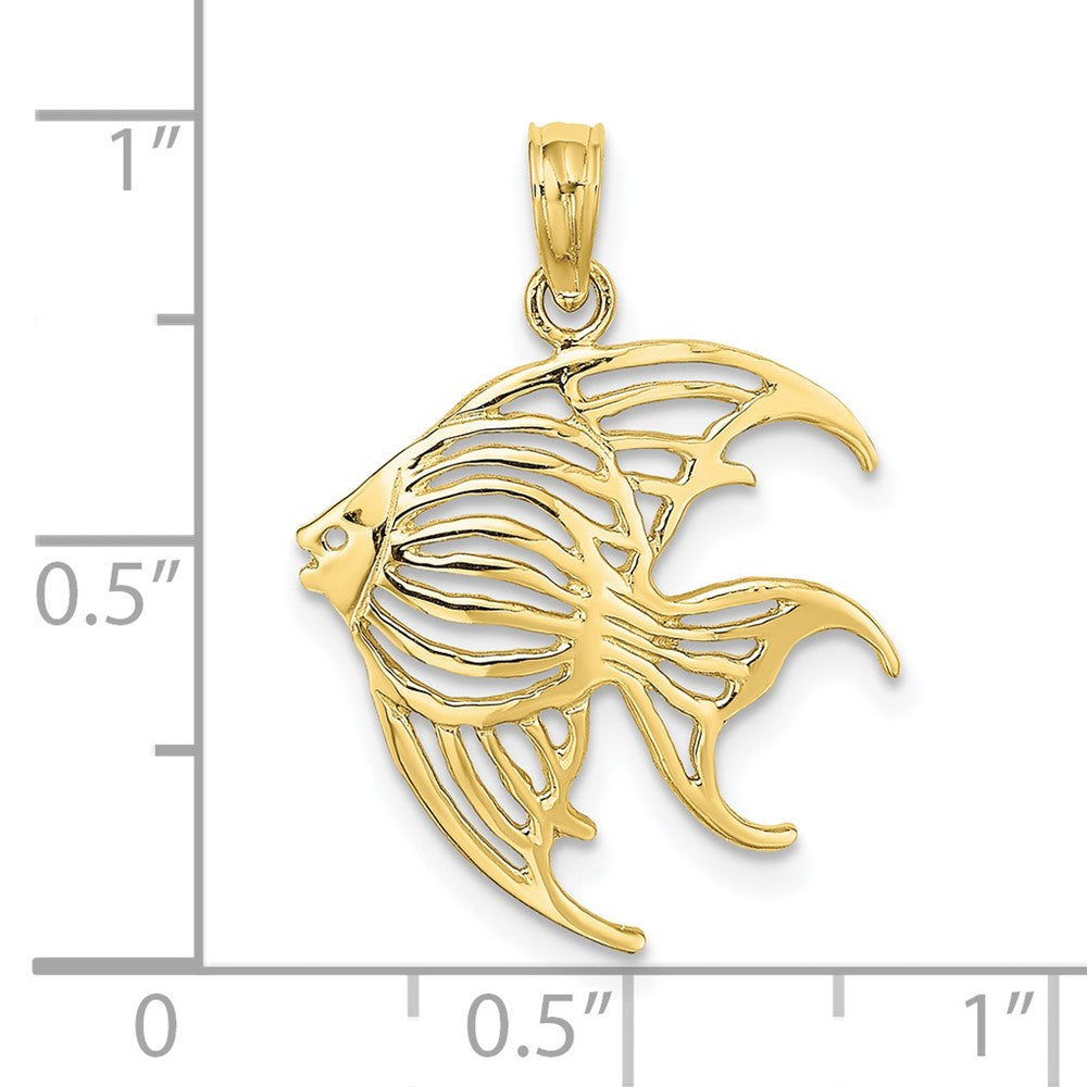 10K Gelbgold 10K Ausgeschnitten Kaiserfisch Charm