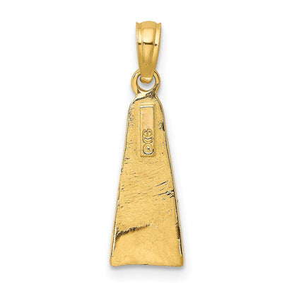 10K Gelbgold 10K Scuba Flipper Charm