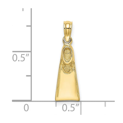 10K Gelbgold 10K Scuba Flipper Charm