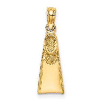 10K Gelbgold 10K Scuba Flipper Charm