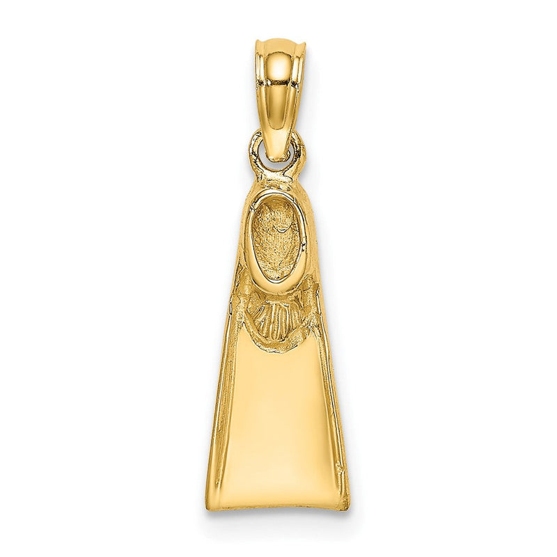 10K Gelbgold 10K Scuba Flipper Charm