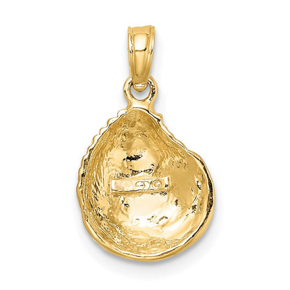 10K Gelbgold 10K Clam Muschel Charm