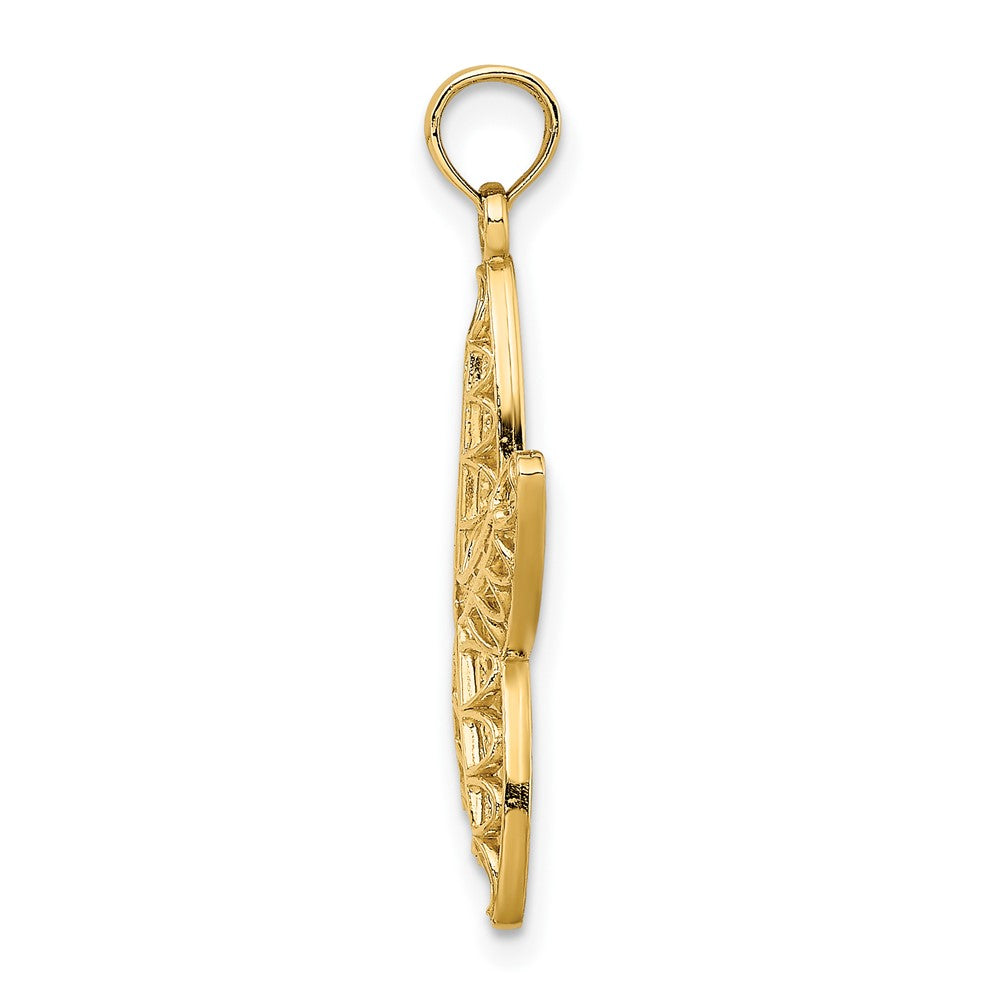 10K Gelbgold 10K Ausgeschnitten Seestern Charm