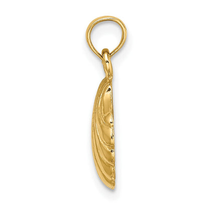 10K Gelbgold 10K Poliert Muschel Charm
