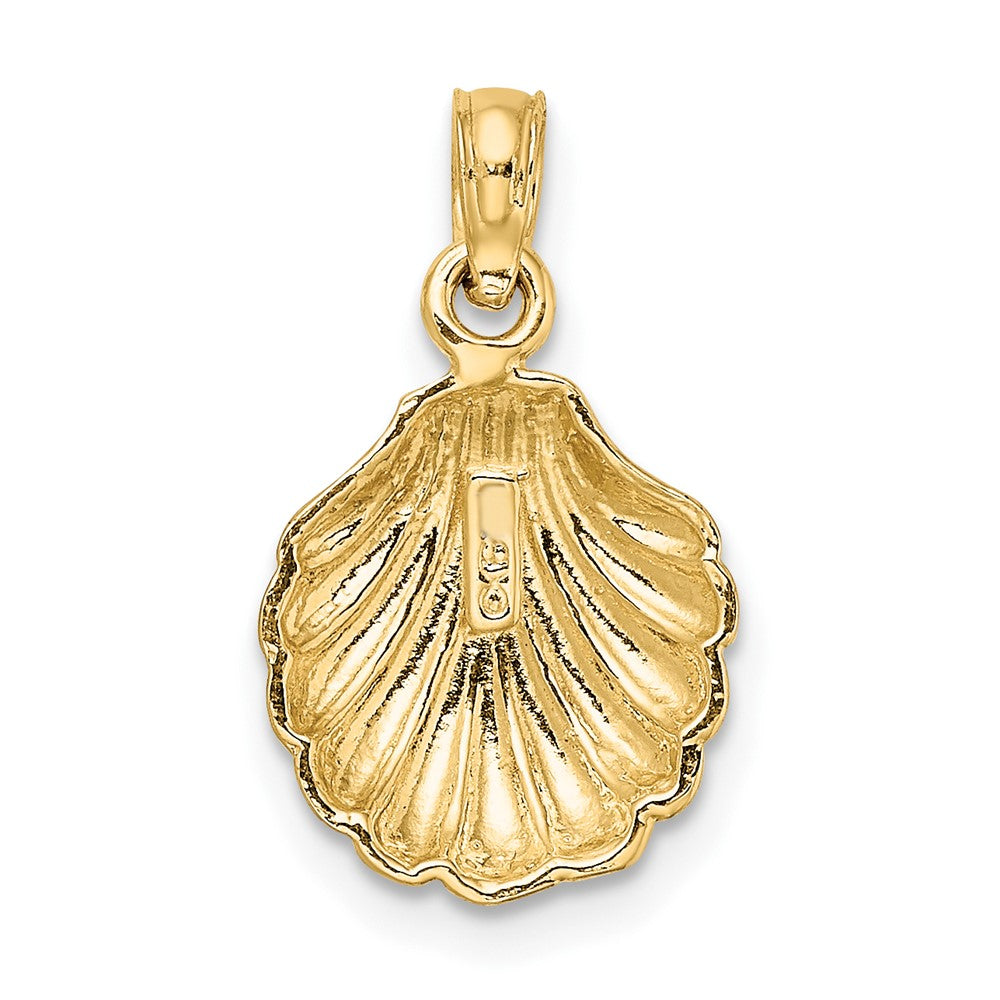 10K Gelbgold 10K Poliert Muschel Charm