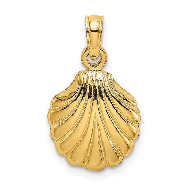 10K Gelbgold 10K Poliert Muschel Charm