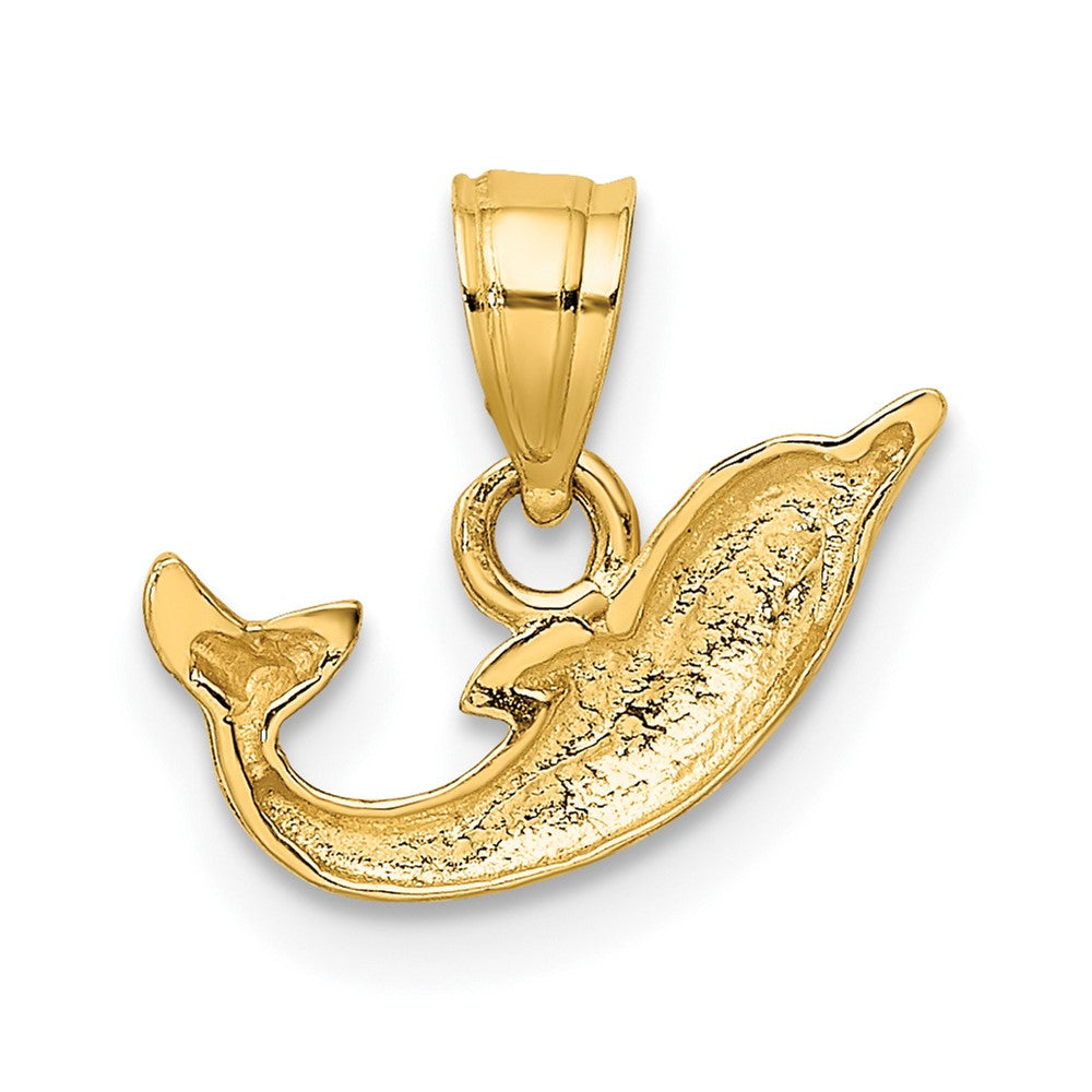 10K Gelbgold 10K Poliert Mini Delfin Charm