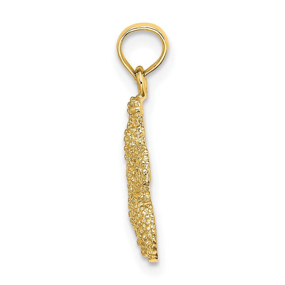 10K Gelbgold 10K Gewölbt Seestern Charm
