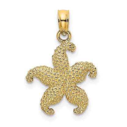 10K Gelbgold 10K Gewölbt Seestern Charm