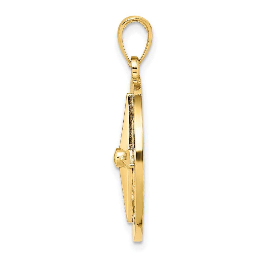 10K Gelbgold 10K Nautical Kompass Charm