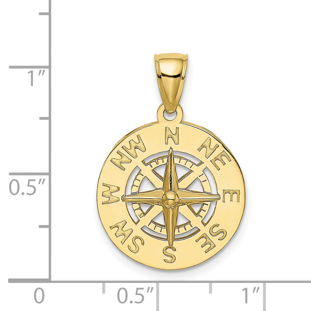 10K Gelbgold 10K Nautical Kompass Charm